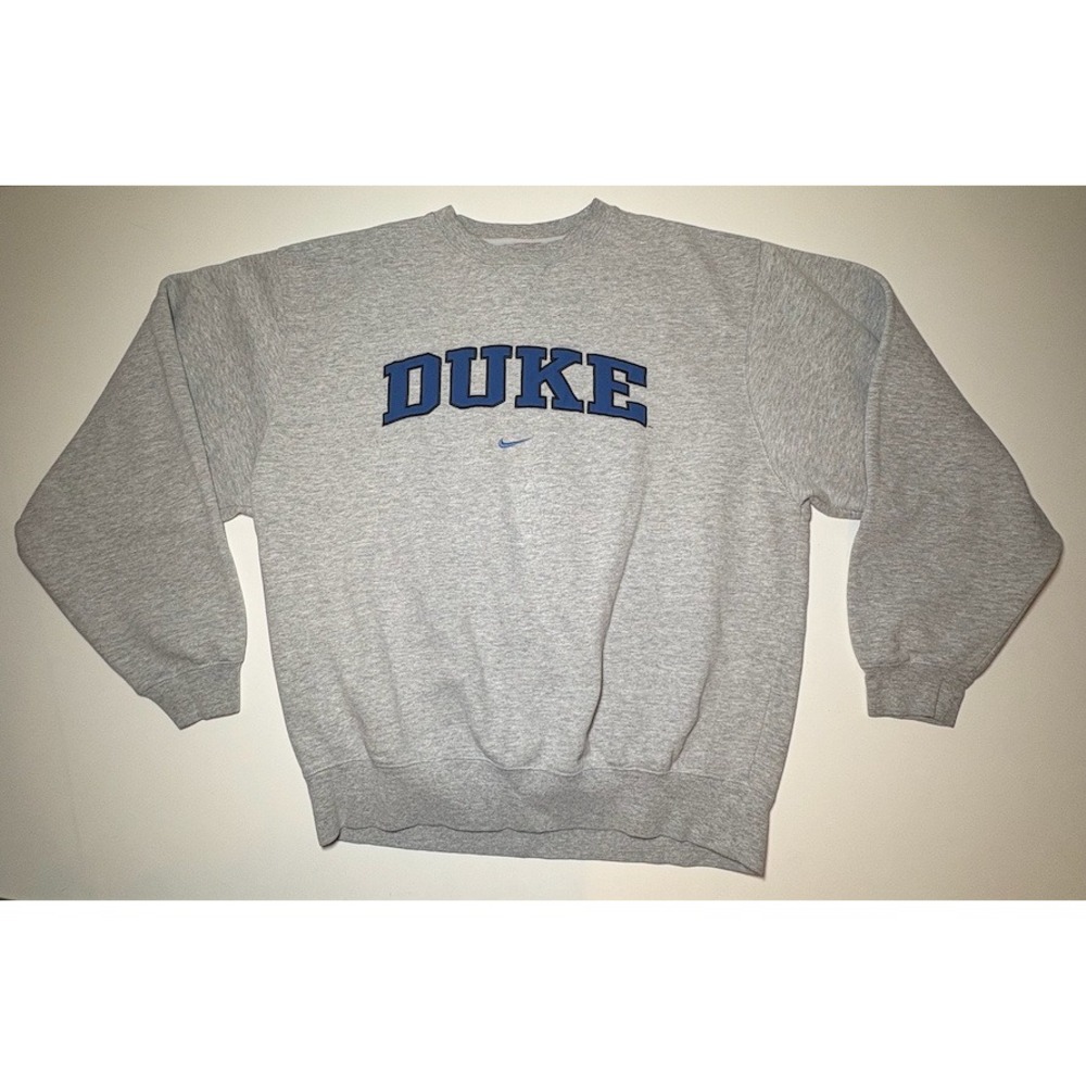 Vintage 2000s Duke University Sweatshirt - 00s Blue Devils NCAA  Nike Team LARGE